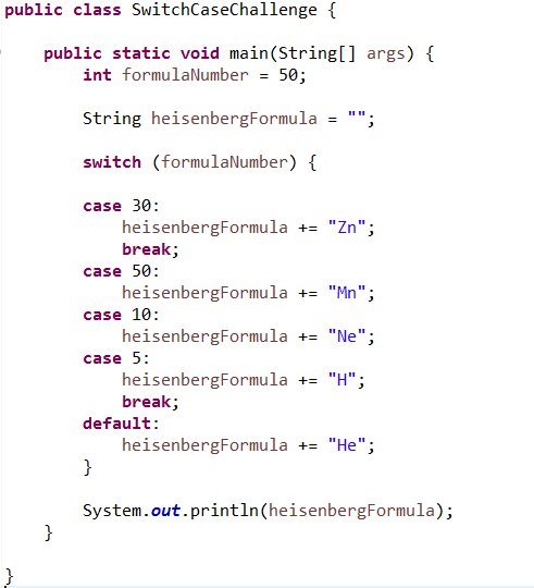 switch case default case java