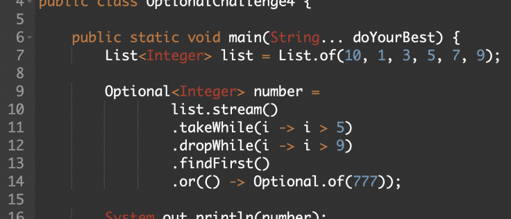 Optional takeWhile dropWhile