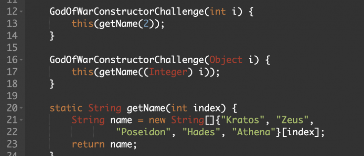 constructor challenge