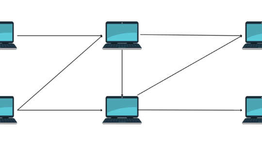 Computers download files from each other.
