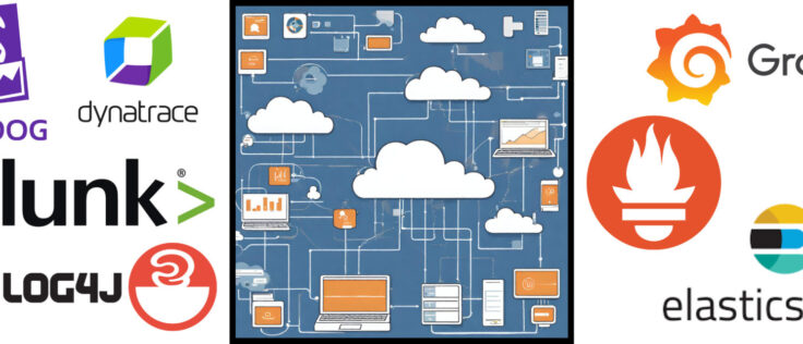 Cloud computing architecture. There are also logging and monitoring technologies surrounding it.